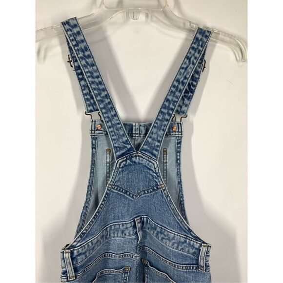 Old Navy Women's Adjustable Strap Side Zip Denim Overalls Blue Size 2 - Picture 4 of 9